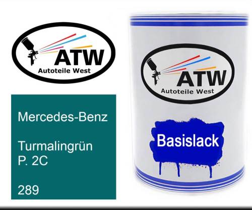 Mercedes-Benz, Turmalingrün P. 2C, 289: 500ml Lackdose, von ATW Autoteile West.